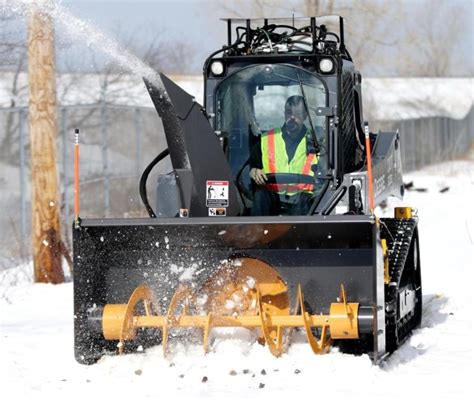 skid steer loader snow blower|hydraulic snowblower for skid steer.